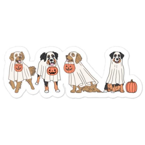 Trick or Treat Pups Sticker