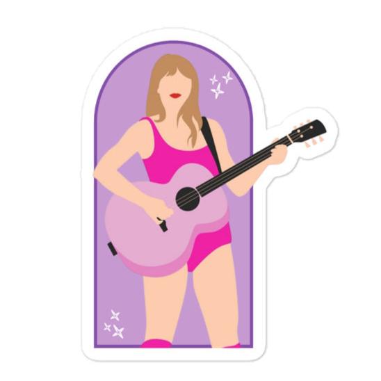 Taylor Swift Pink Guitar Sticker