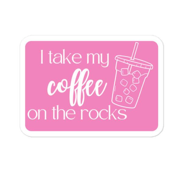 Coffee On The Rocks Sticker