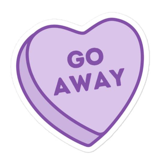 Go Away Sticker