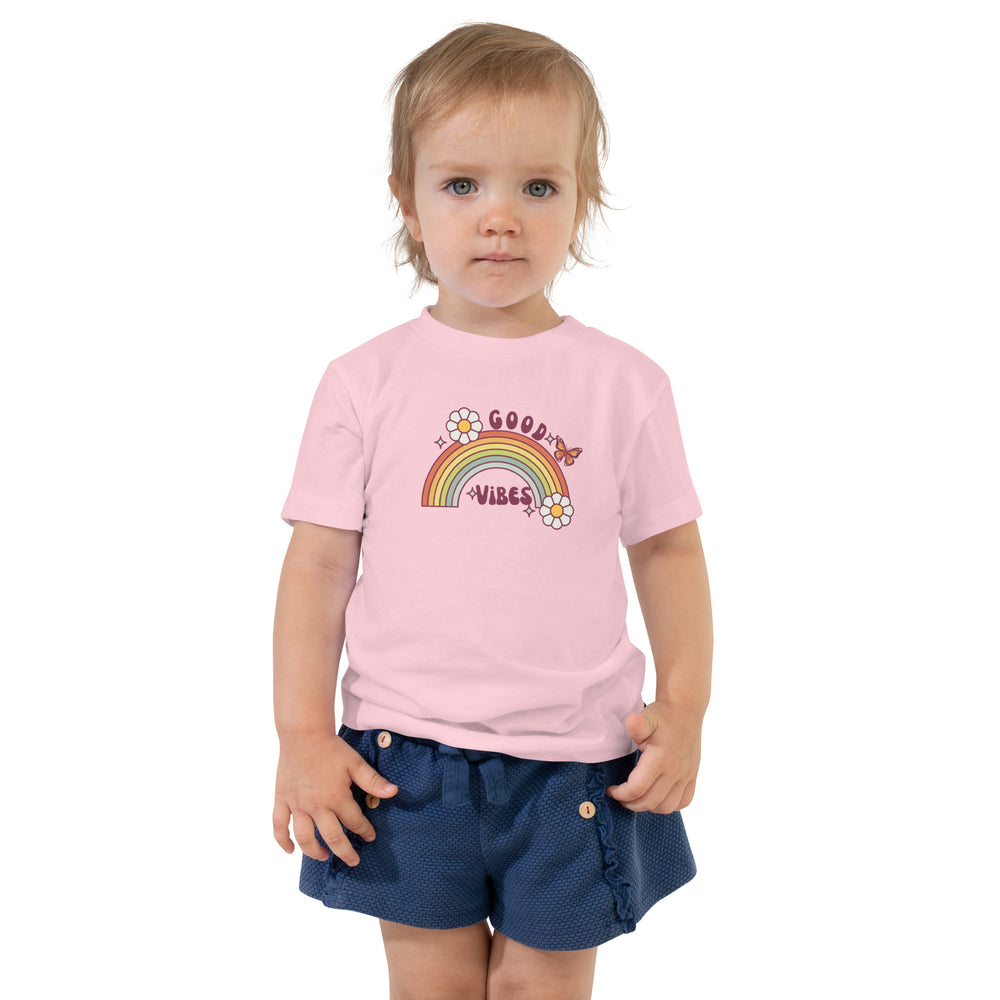 Retro Good Vibes Toddler Short Sleeve Tee