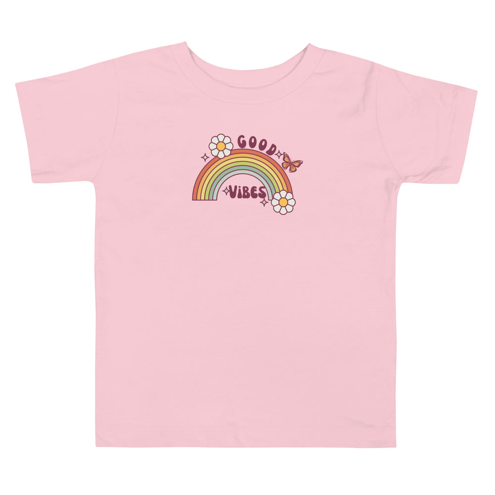 Retro Good Vibes Toddler Short Sleeve Tee