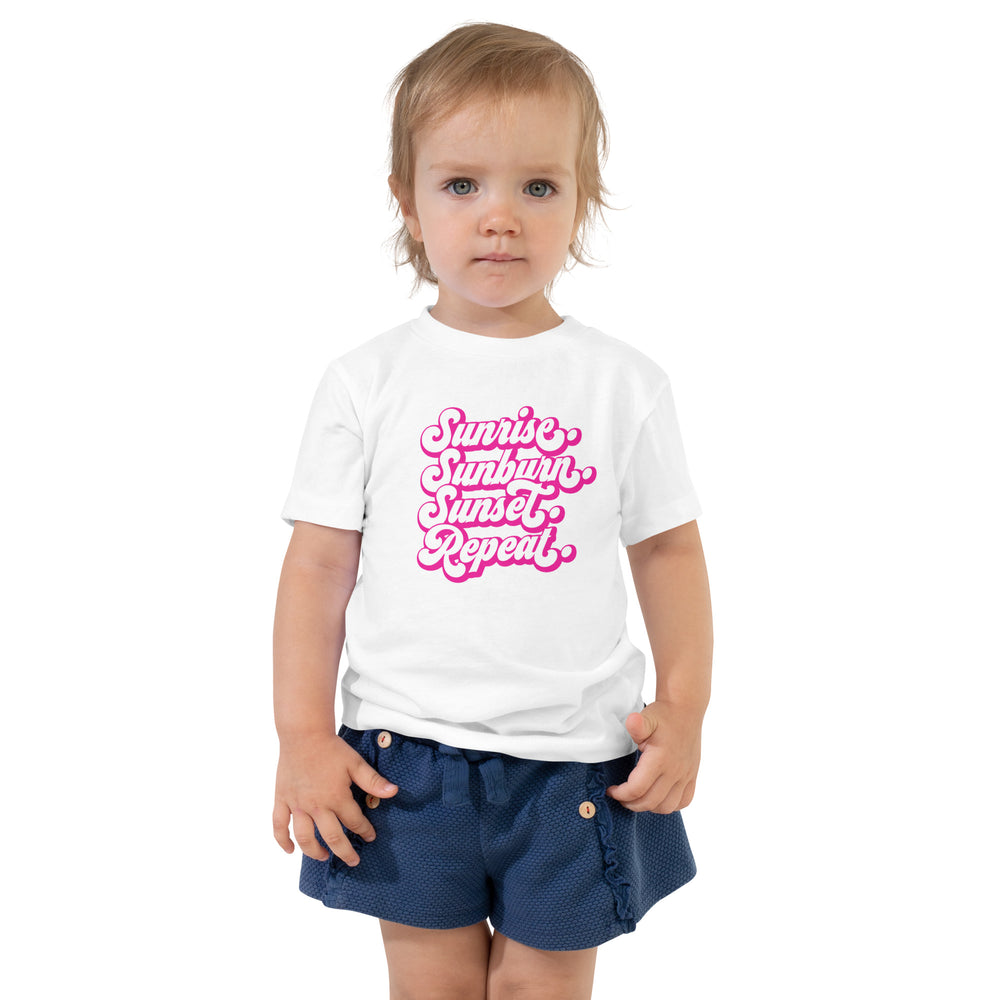 Sunrise Sunburn Sunset Repeat Toddler Short Sleeve Tee