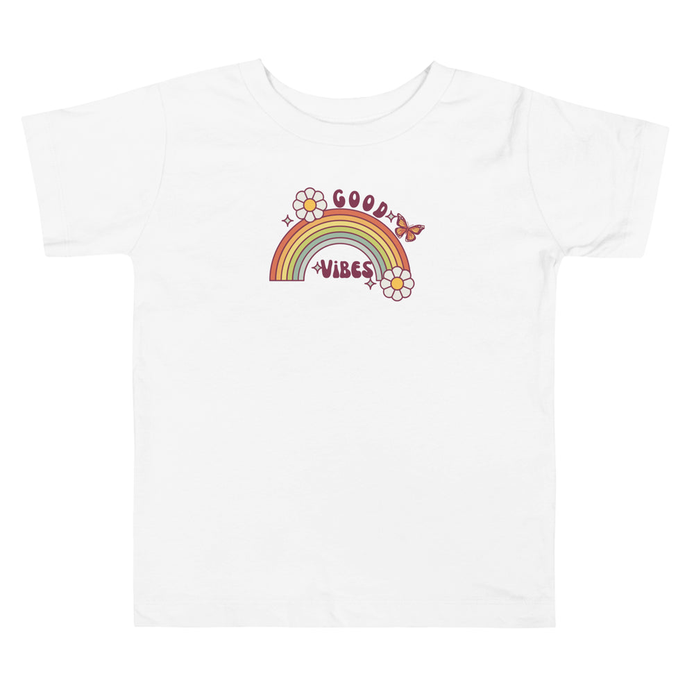 Retro Good Vibes Toddler Short Sleeve Tee