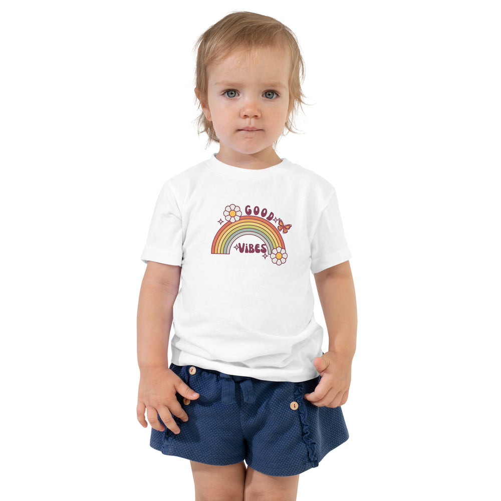 Retro Good Vibes Toddler Short Sleeve Tee