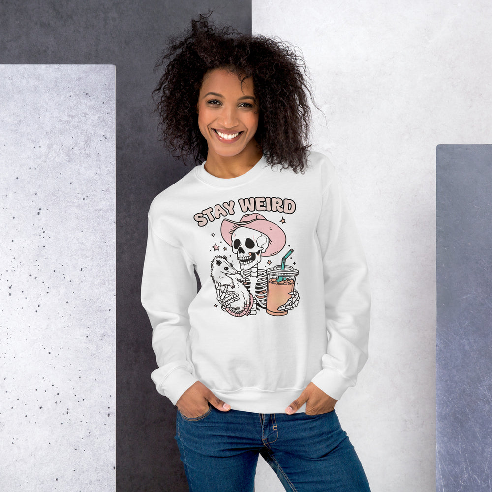 Stay Weird Skeleton Sweatshirt