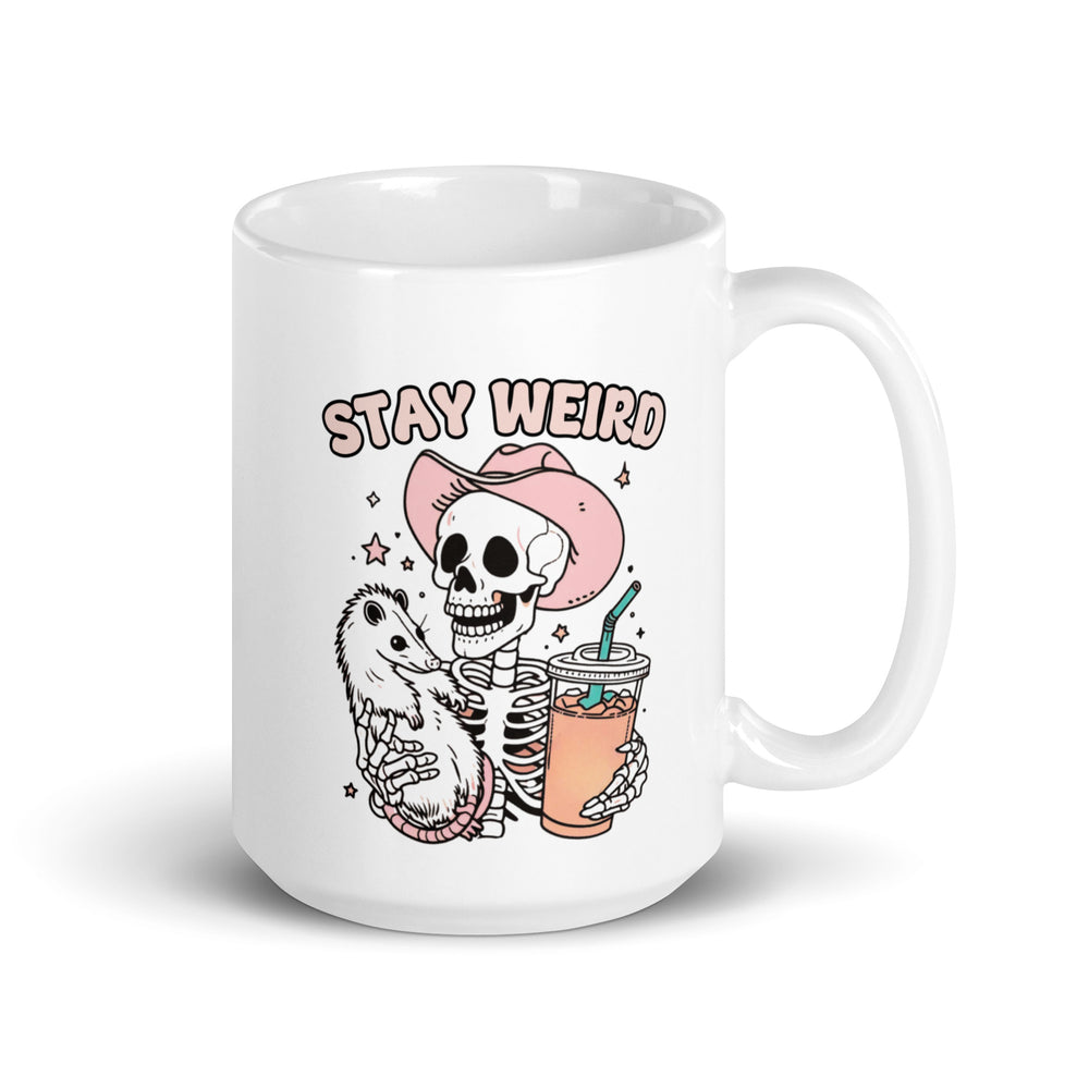 Stay Weird Skeleton Mug